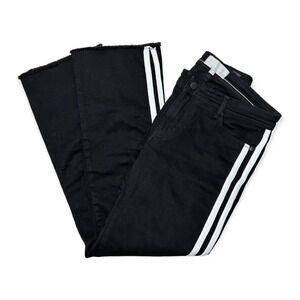 InWear Cropped Kickflare Black Jeans w White Double Side  Stripes